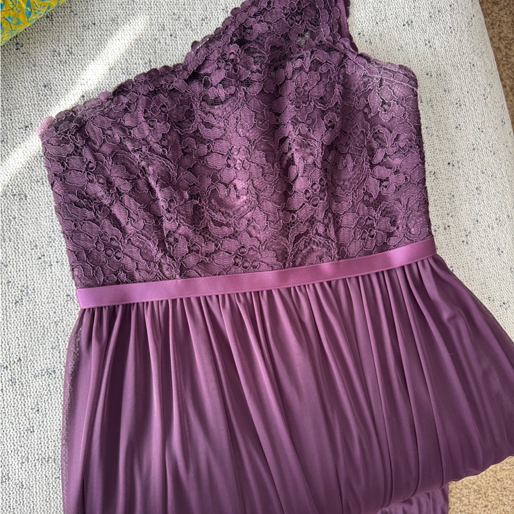 Elegant Purple Lace Dress